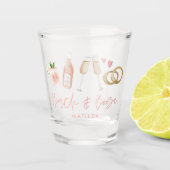 Pink Girl Bachelorette Wochenende Chic Schnapsglas (Vorderseite)