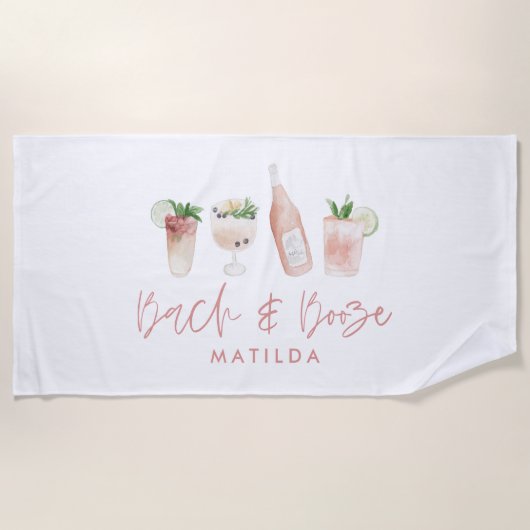 Pink Girl Bachelorette Wochenende Chic  Strandtuch (Vorderseite)