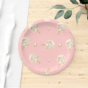 Pink Girl Balloons wir können frühzeitig Baby Dusc Pappteller