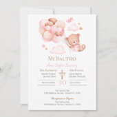 Pink Girl Baptism Invitation Einladung (Vorderseite)