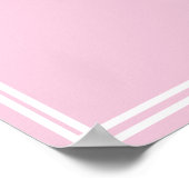 Pink Girl Baptisse Willkommenspopster Poster (Ecke)