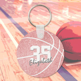 Pink Girl Basketball Schlüsselanhänger w Jersey Nu