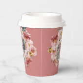 Pink Girl Blues Foto Abschlussfeier Papier Becher (Rechts)