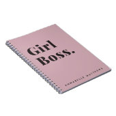 Pink Girl Boss Babe Small Business Eigentümer Note Notizblock (Rechte Seite)