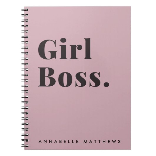 Pink Girl Boss Babe Small Business Eigentümer Note Notizblock (Vorderseite)