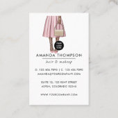 Pink Girl Business Card Visitenkarte (Rückseite)