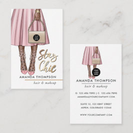 Pink Girl Business Card Visitenkarte