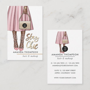 Pink Girl Business Card Visitenkarte