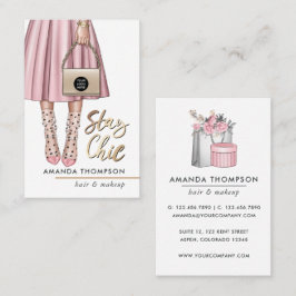 Pink Girl Business Card Visitenkarte