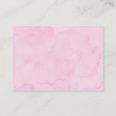 Pink Girl Cloud Stars Baby Sprinkbook Request Begleitkarte (Rückseite)