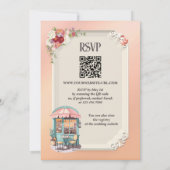 Pink Girl Coffee Brautparty Einladung (Rückseite)