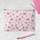 Pink Girl Cowgirl Coquette Muster Monogram Name Zubehörtasche