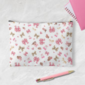 Pink Girl Cowgirl Coquette Muster Monogram Name Zubehörtasche