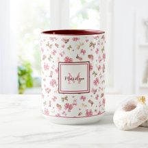 Pink Girl Cowgirl Western Pattern Mit Monogramm