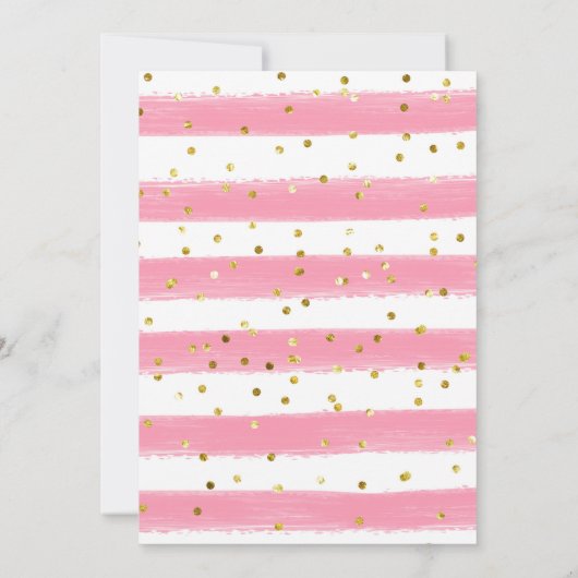 Pink Girl Dinosaur Tea-Rex-Party Einladung (Rückseite)