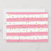 Pink Girl Dinosaur Vielen Dank Karte (Rückseite)