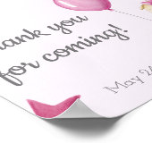 Pink Girl Dragon Begrüßungsdusche Poster (Ecke)