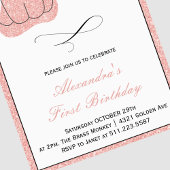 Pink Girl Fall Pumpkin Halloween 1. Geburtstag Einladung