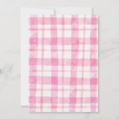 Pink Girl Farmtiere 5. Geburtstagsparty Einladung (Rückseite)