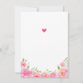 Pink Girl First Birthday Elephant Little Peanut Dankeskarte (Rückseite)