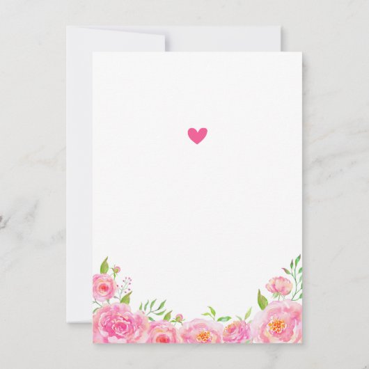 Pink Girl First Birthday Elephant Little Peanut Dankeskarte (Rückseite)