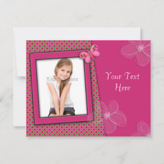 Pink Girl Foto Card