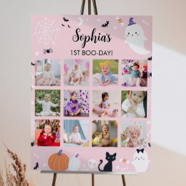 Pink Girl Ghost Erstes Jahr Foto Meilenstein Unter Poster