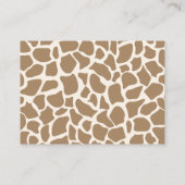 Pink Girl Giraffe Diaper Raffle Begleitkarte (Rückseite)