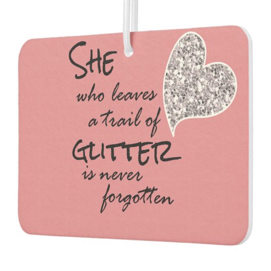 Pink Girl Glitzer Zitat Autolufterfrischer (Links)