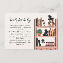 Pink Girl Halloween Babydusche Bücher für Baby Begleitkarte