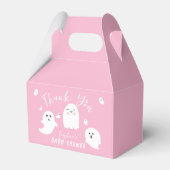 Pink Girl Halloween Ghost Baby Dusche Geschenkschachtel (Rückseite)
