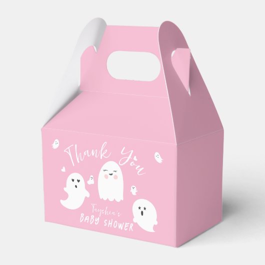 Pink Girl Halloween Ghost Baby Dusche Geschenkschachtel (Vorderseite)