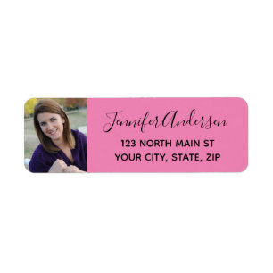 Pink Girl High School Senior Return Label