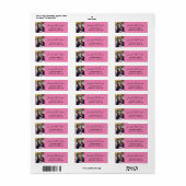 Pink Girl High School Senior Return Label (Vorne)