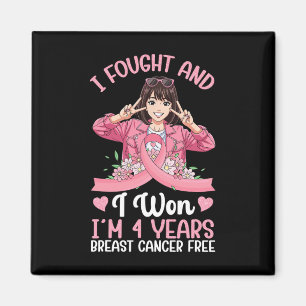 Pink Girl Ich kämpfte und ich gewann ich bin 4 Jah Magnet