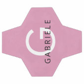 Pink Girl Individuelle Name und Monogram Letter Fußball (Flach)