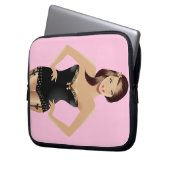 Pink Girl Laptop Case (Vorderseite Links)