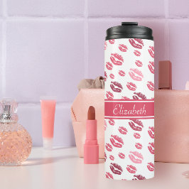 Pink Girl Lips Thermosbecher