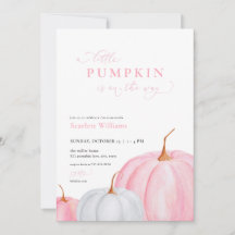 Pink Girl Little Pumpkin Baby Dusche Einladung
