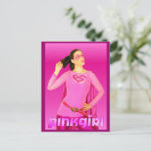Pink Girl Mail Postkarte (Stehend Vorderseite)