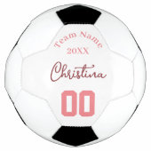 Pink Girl Name Number Team Year Fußball (Vorderseite)