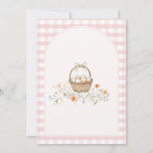 Pink Girl Nesting Party Preppen Sie die Nest Baby Einladung (Rückseite)