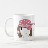 Pink Girl Pirate Kaffeetasse (Links)