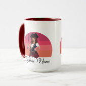 Pink Girl Pirate Tasse (Vorderseite Links)