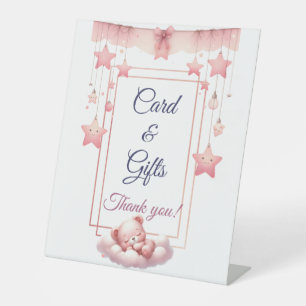 Pink Girl Rainbow Star Geburtstag Sockelschild