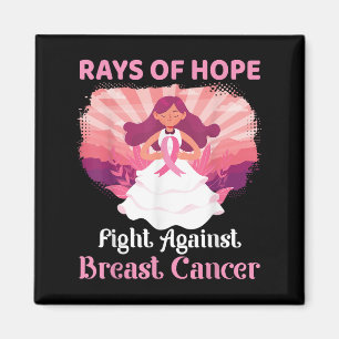 Pink Girl Rays of Hope Kämpfe gegen Brustkrebs Magnet