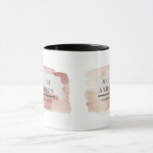 Pink Girl Rose Gold Moderne stilvolle Business Gef Tasse (Zentrum)