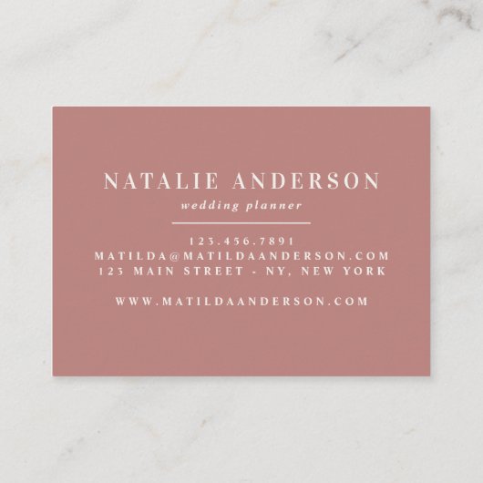 Pink Girl Rose Gold Moderne stilvolle Visitenkarte (Rückseite)