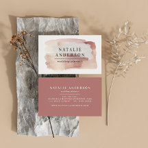 Pink Girl Rose Gold Moderne stilvolle Visitenkarte