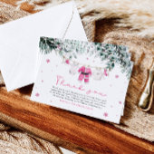 Pink Girl Santa Baby Weihnachtsdusche Dankeskarte
